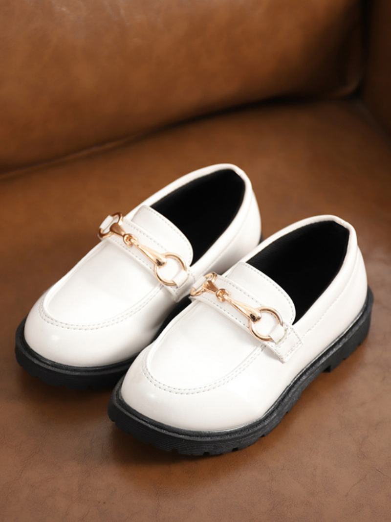 Boy's Loafers Slip On Penny Causal Παιδικά Παπούτσια - Λευκό