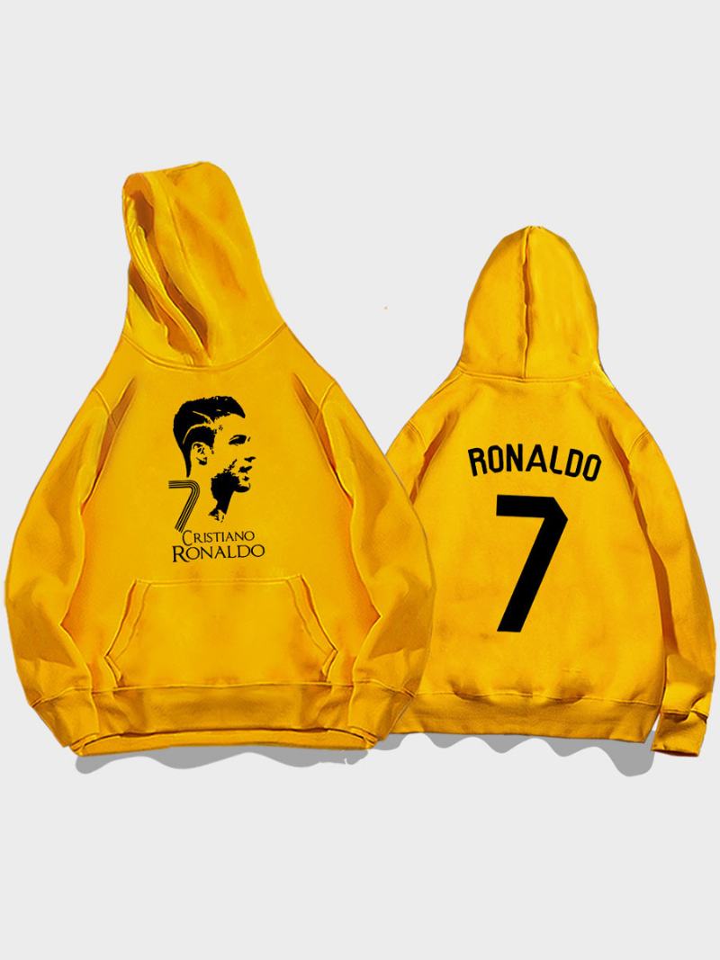 Cristiano Training Hoodie Ronaldo Number 7 Ανδρικό Τοπ - Κίτρινο