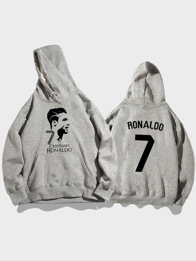 Cristiano Training Hoodie Ronaldo Number 7 Ανδρικό Τοπ - Γκρι