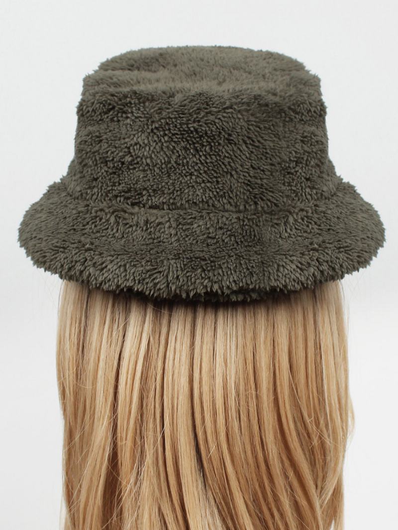 Fisherman Hats Faux Fur Μονόχρωμο Φθινοπωρινό Χειμώνα Γυναικείο Καπέλο - Hunter Green