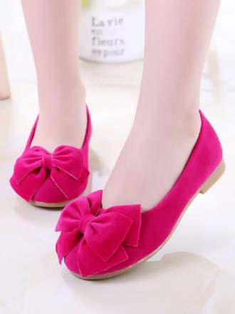 Flower Παπούτσια Για Κορίτσια Rose Suede Leather Bows Πάρτι For Kids