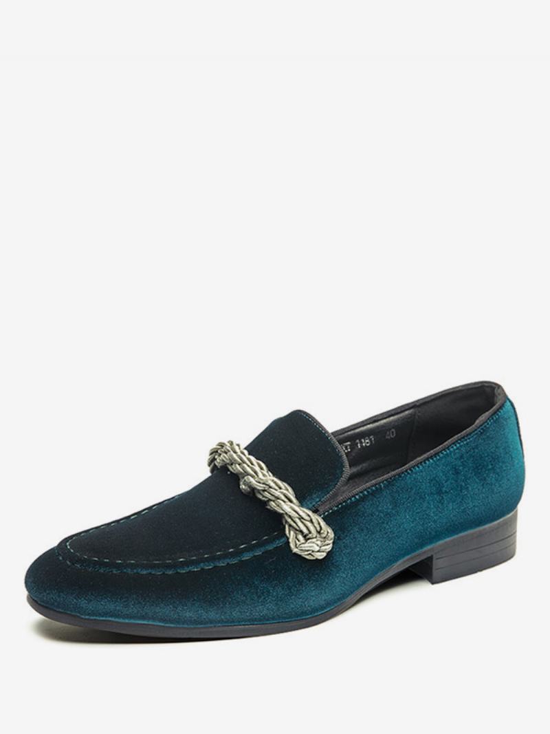 Loafer Ανδρικά Παπούτσια Slip-on Monk Strap Round Toe - Πράσινο