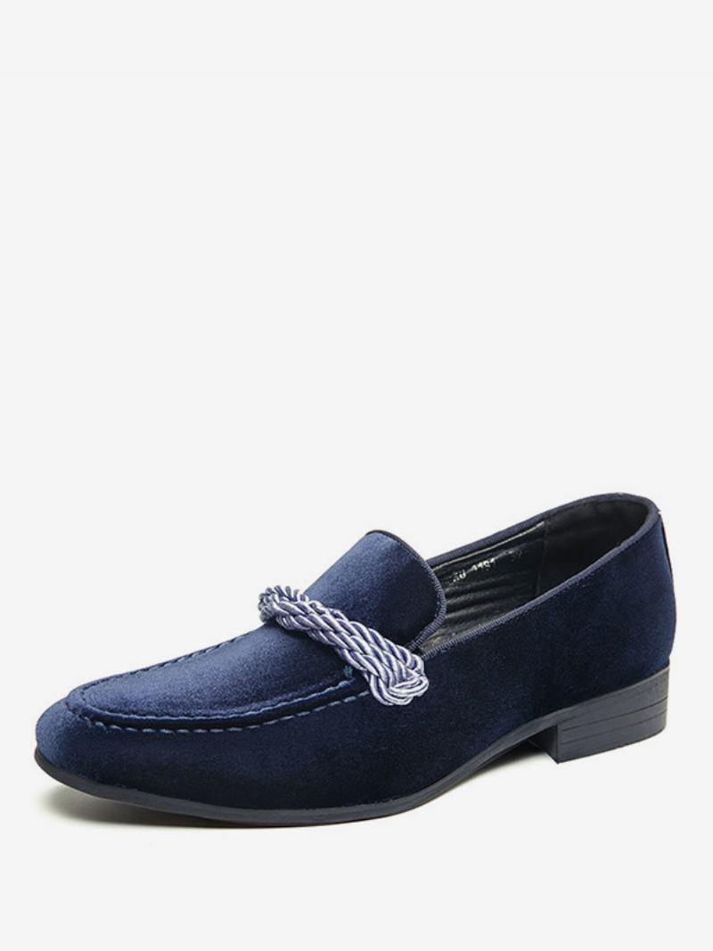 Loafer Ανδρικά Παπούτσια Slip-on Monk Strap Round Toe - Μπλε