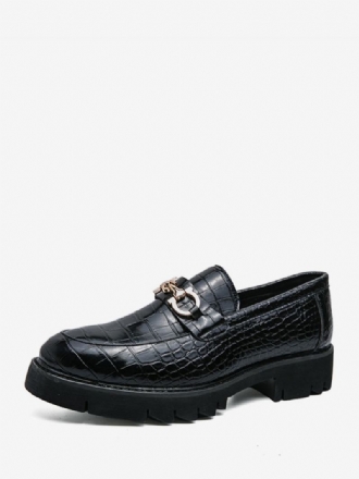 Loafer Ανδρικά Παπούτσια Slip-on Μεταλλικές Λεπτομέρειες Snake Print Round Toe Δέρμα Pu