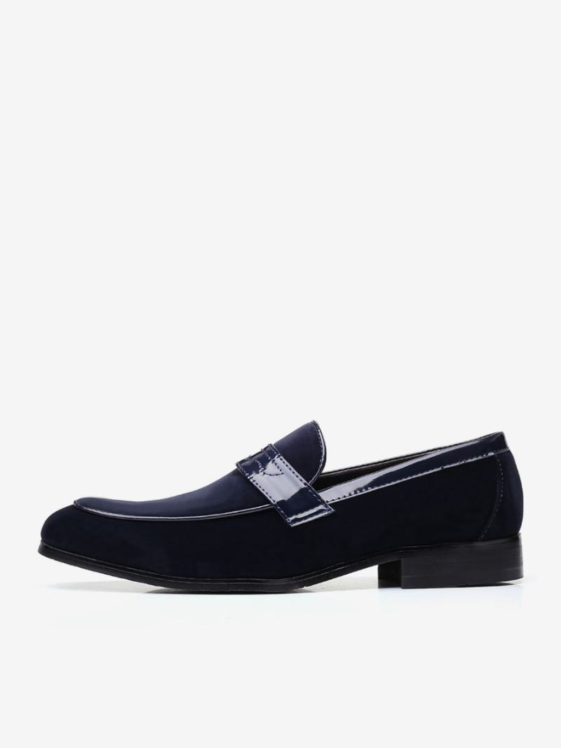 Loafer Παπούτσια Ανδρικά Slip-on Monk Strap Round Toe Δέρμα Pu - Μπλε