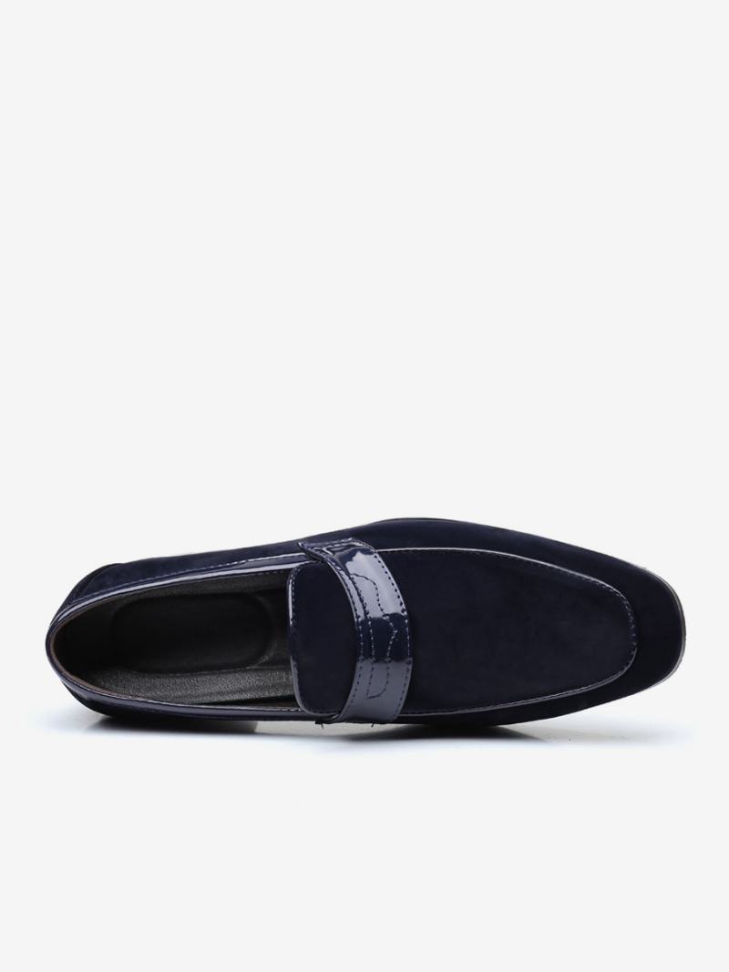 Loafer Παπούτσια Ανδρικά Slip-on Monk Strap Round Toe Δέρμα Pu - Μπλε