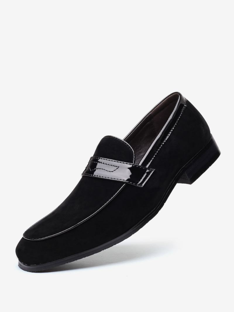 Loafer Παπούτσια Ανδρικά Slip-on Monk Strap Round Toe Δέρμα Pu - Μαύρο