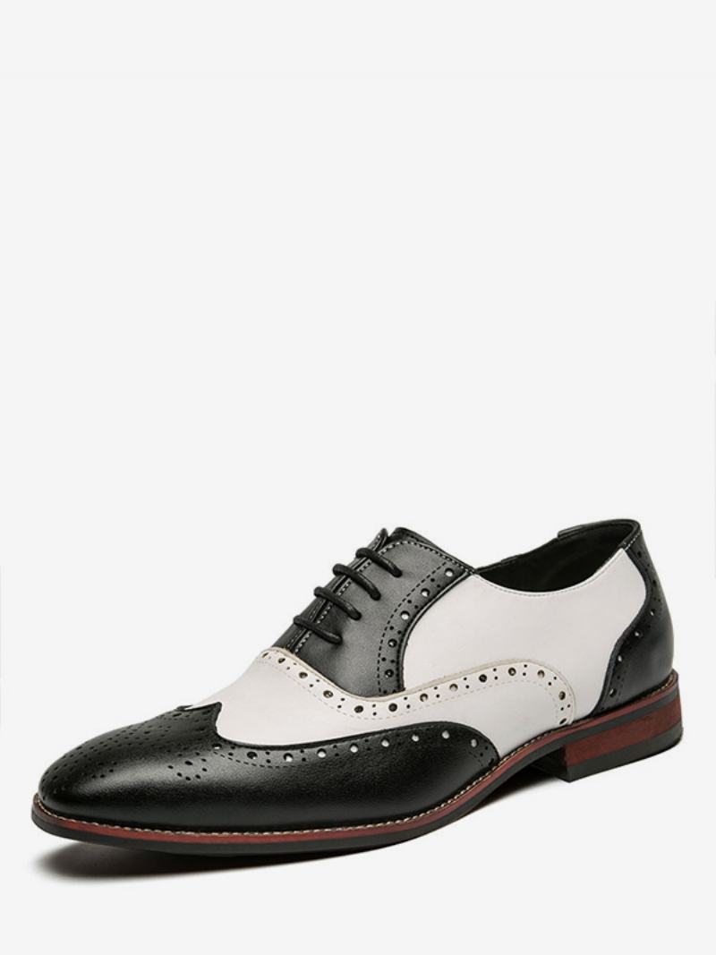 Oxfords Ανδρικά Παπούτσια Μοντέρνα Στρογγυλά Δάχτυλα Ρυθμιζόμενο Pu Δερμάτινο Λουράκι Με Άκρα Φτερών Brogues