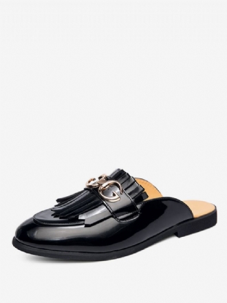 Ανδρικά Black Loafer Mules Flat Casual Παπούτσια