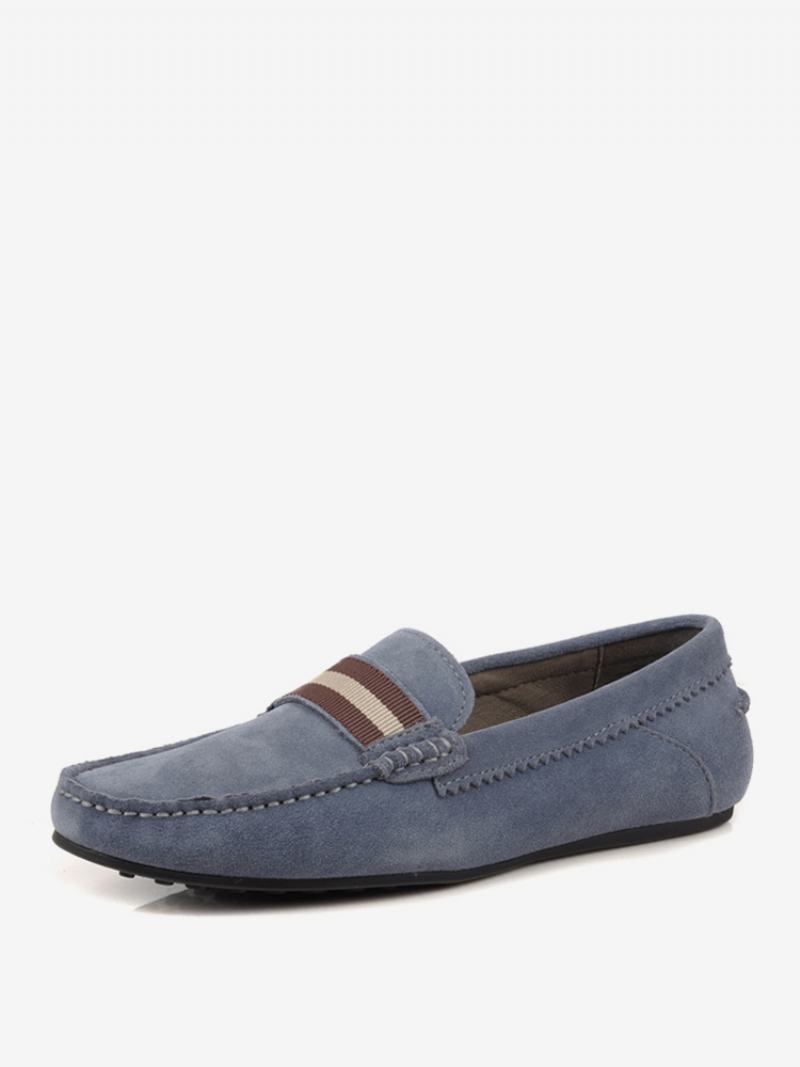 Ανδρικά Loafer Slip On Από Δέρμα Αγελάδας - Γκρι