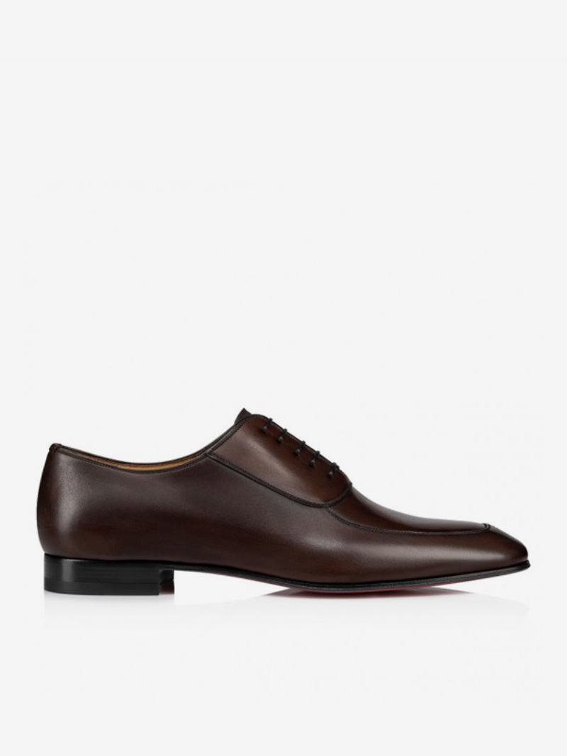 Ανδρικά Loafer Παπούτσια Round Toe Pu Δερμάτινα Oxford Wedding Prom - Καφέ Καφέ