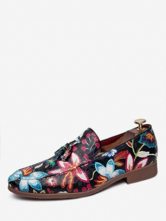 Ανδρικά Loafers Floral Με Φούντα