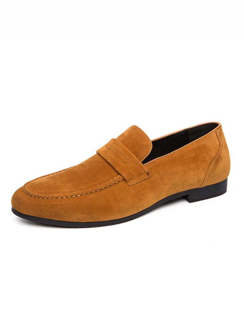 Ανδρικά Loafers Penny Με Faux Suede Prom Party Γαμήλια Παπούτσια