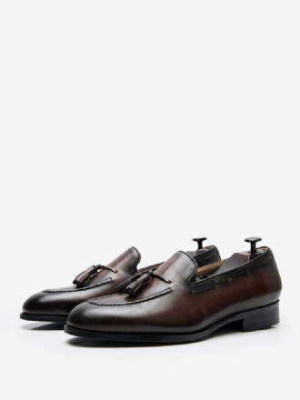 Ανδρικά Mne's Loafers Cowhide Slip-on Tassel Prom Παπούτσια Για Νυφικό