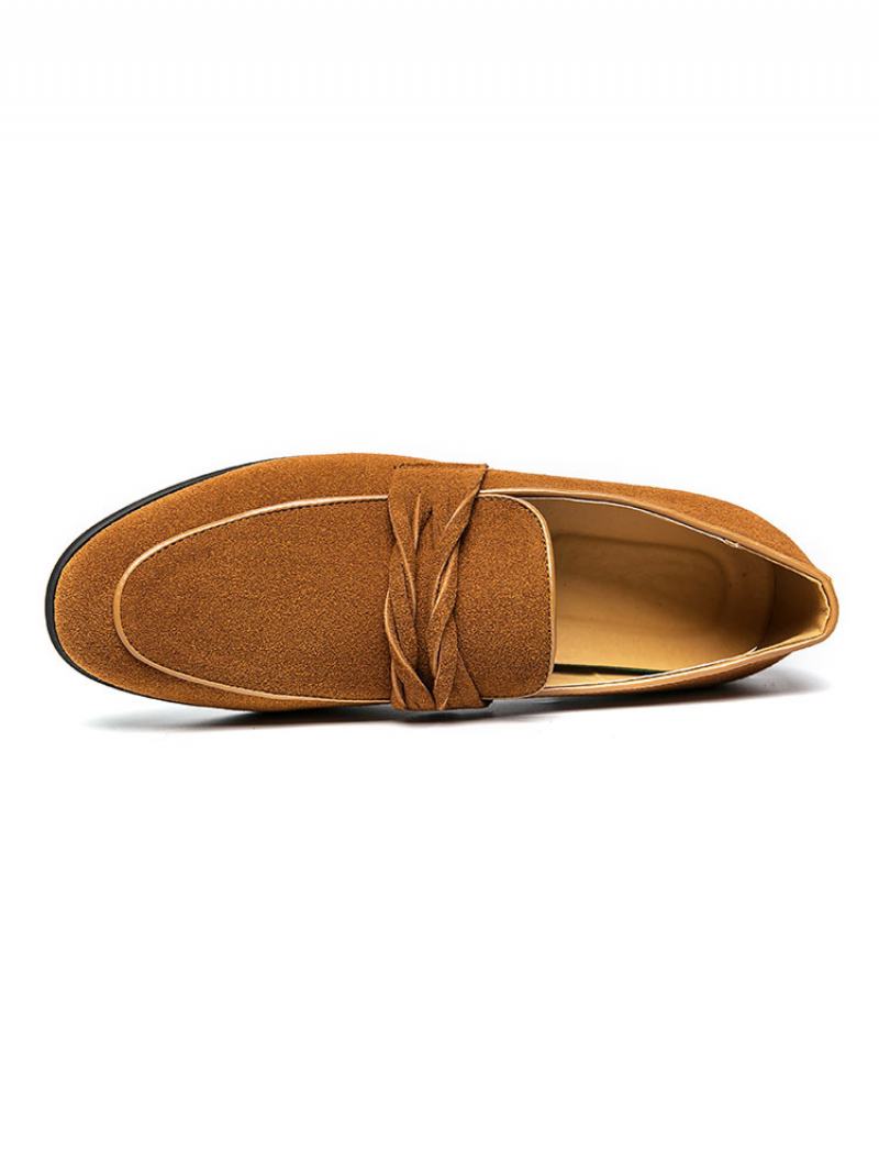 Ανδρικά Penny Loafers Από Vegan Δέρμα - Κίτρινο