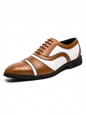 Ανδρικά Δίχρωμα Καφέ Brogue Oxfords Wedding Dress Παπούτσια Prom