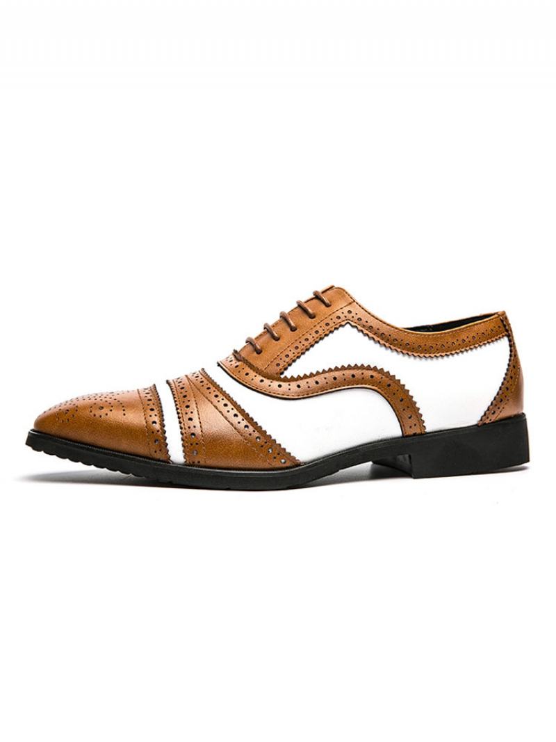 Ανδρικά Δίχρωμα Καφέ Brogue Oxfords Wedding Dress Παπούτσια Prom - Καφέ Καφέ