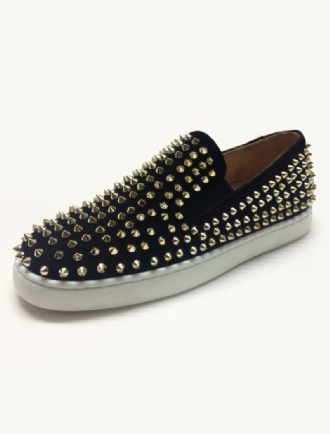 Ανδρικά Μαύρα Σουέντ Πιτσίνια Flat Slip-on Sneakers