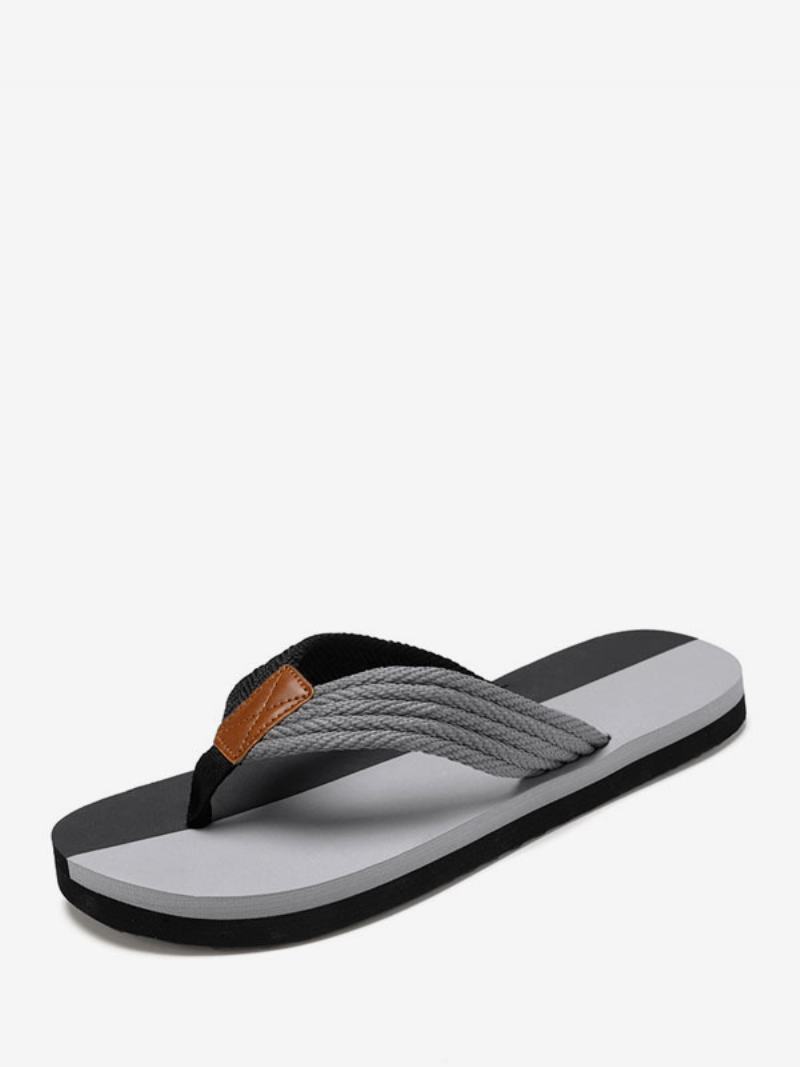 Ανδρικά Πέδιλα Slip-on Pu Δερμάτινη Σόλα Eva - Γκρι