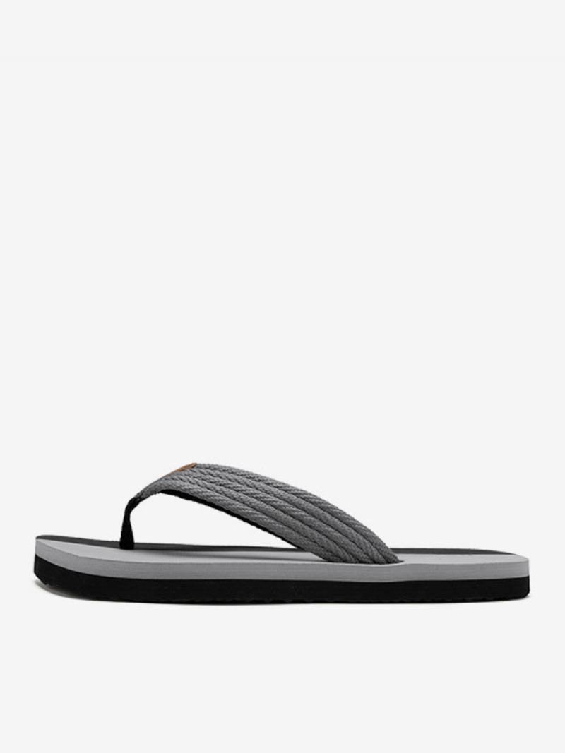 Ανδρικά Πέδιλα Slip-on Pu Δερμάτινη Σόλα Eva - Γκρι