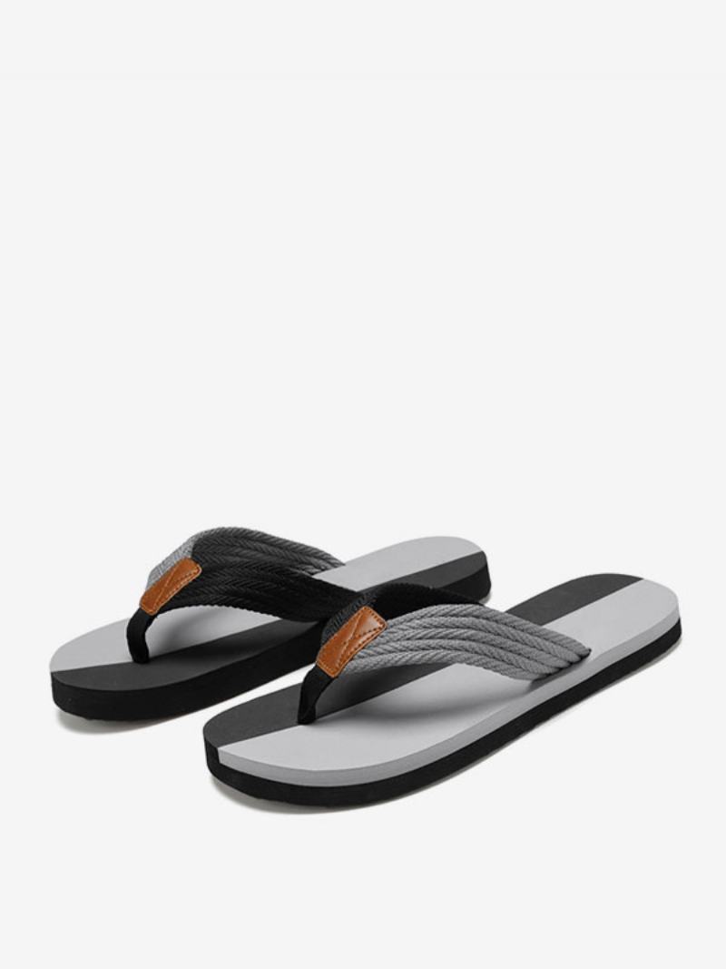 Ανδρικά Πέδιλα Slip-on Pu Δερμάτινη Σόλα Eva - Γκρι