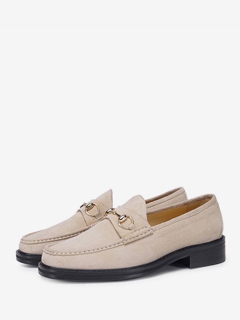 Ανδρικά Παιδικά Skin Slip-on Loafer Prom Γαμήλια Παπούτσια - Ανοιχτό Κίτρινο