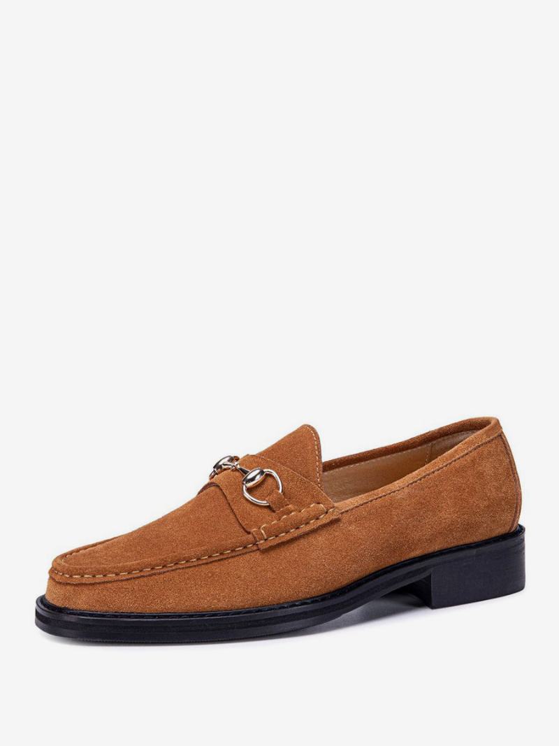 Ανδρικά Παιδικά Skin Slip-on Loafer Prom Γαμήλια Παπούτσια - Καφέ Καφέ