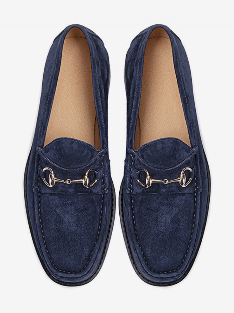 Ανδρικά Παιδικά Skin Slip-on Loafer Prom Γαμήλια Παπούτσια - Μπλε