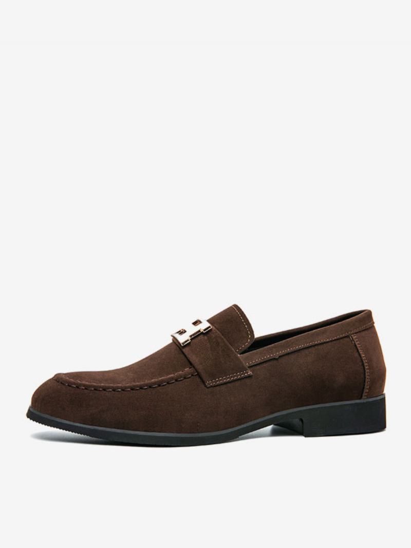 Ανδρικά Παπούτσια Loafer Pu Δερμάτινα Monk Strap Slip-on Για Πάρτι - Καφέ Καφέ