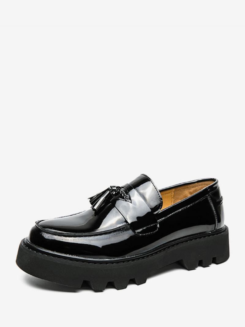 Ανδρικά Παπούτσια Loafer Slip-on Pom Δέρμα Pu Με Στρογγυλή Μύτη