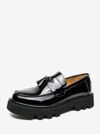 Ανδρικά Παπούτσια Loafer Slip-on Pom Δέρμα Pu Με Στρογγυλή Μύτη