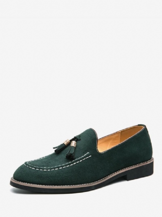 Ανδρικά Παπούτσια Loafer Slip-on Pom Δέρμα Pu Με Στρογγυλή Μύτη