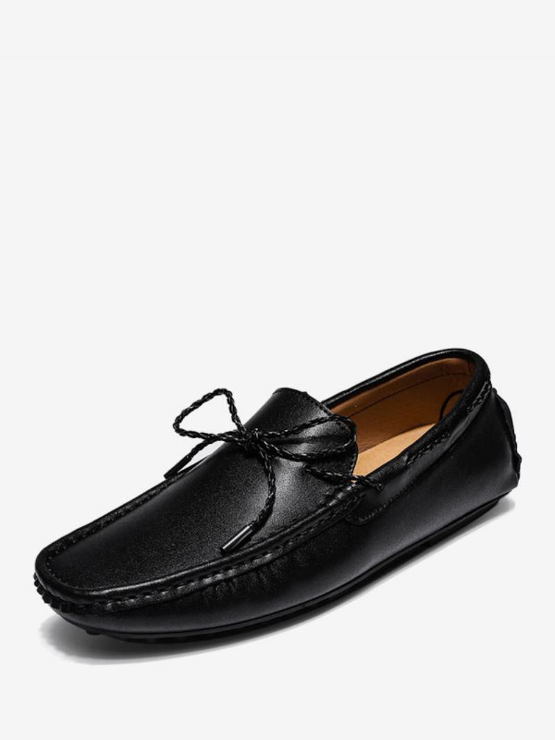 Ανδρικά Παπούτσια Loafer Slip-on Round Toe Δέρμα Pu - Μαύρο