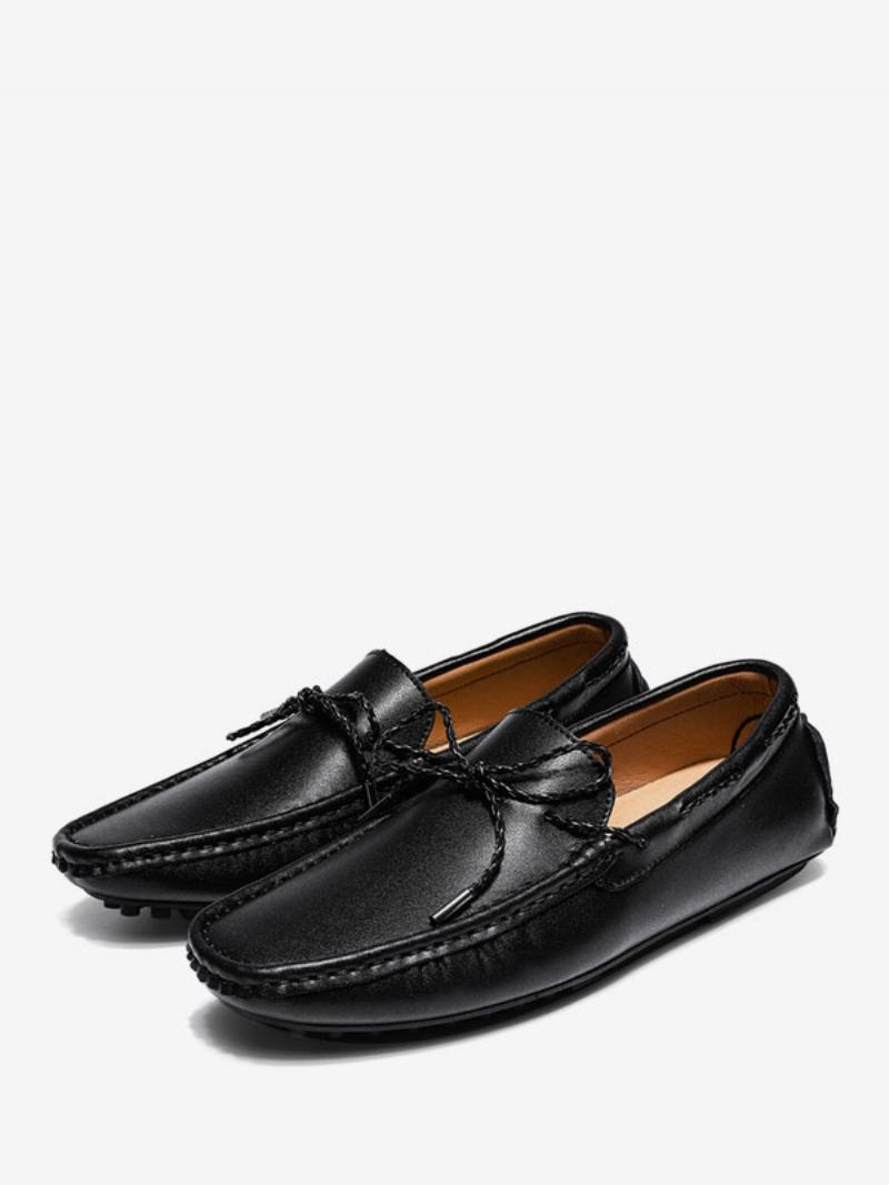 Ανδρικά Παπούτσια Loafer Slip-on Round Toe Δέρμα Pu - Μαύρο