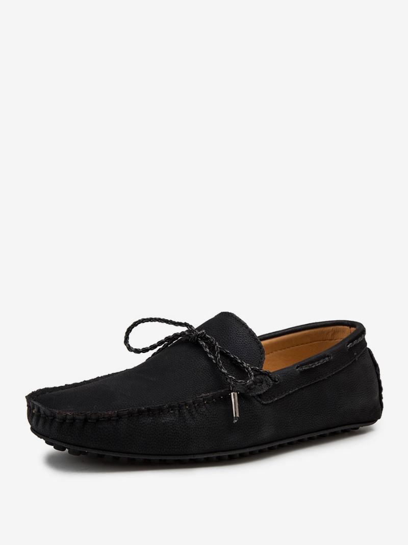 Ανδρικά Παπούτσια Loafer Slip-on Round Toe Δέρμα Pu - Μαύρο