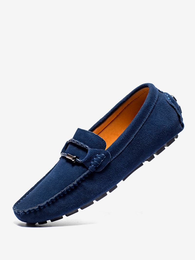 Ανδρικά Παπούτσια Loafer Slip-on Μεταλλικές Λεπτομέρειες Στρογγυλή Μύτη