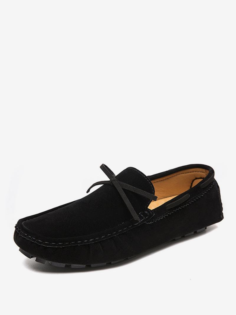 Ανδρικά Παπούτσια Loafer Suede Slip-on Οδήγησης - Μαύρο