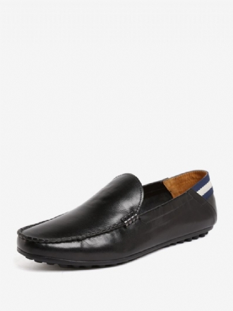 Ανδρικά Παπούτσια Loafer Από Δέρμα Αγελάδας Slip On Round Toe