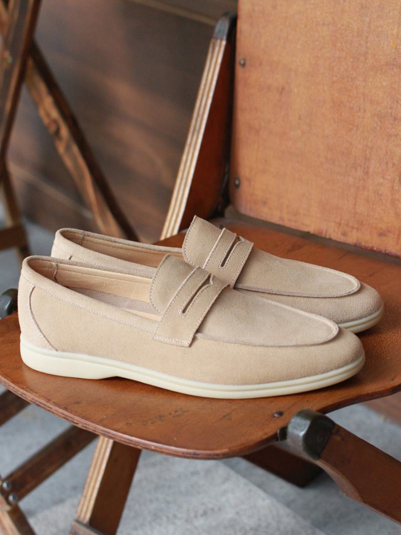 Ανδρικά Παπούτσια Micro Suede Slip On Up Ans Loafer - Ανοιχτό Ανοιχτό Κίτρινο