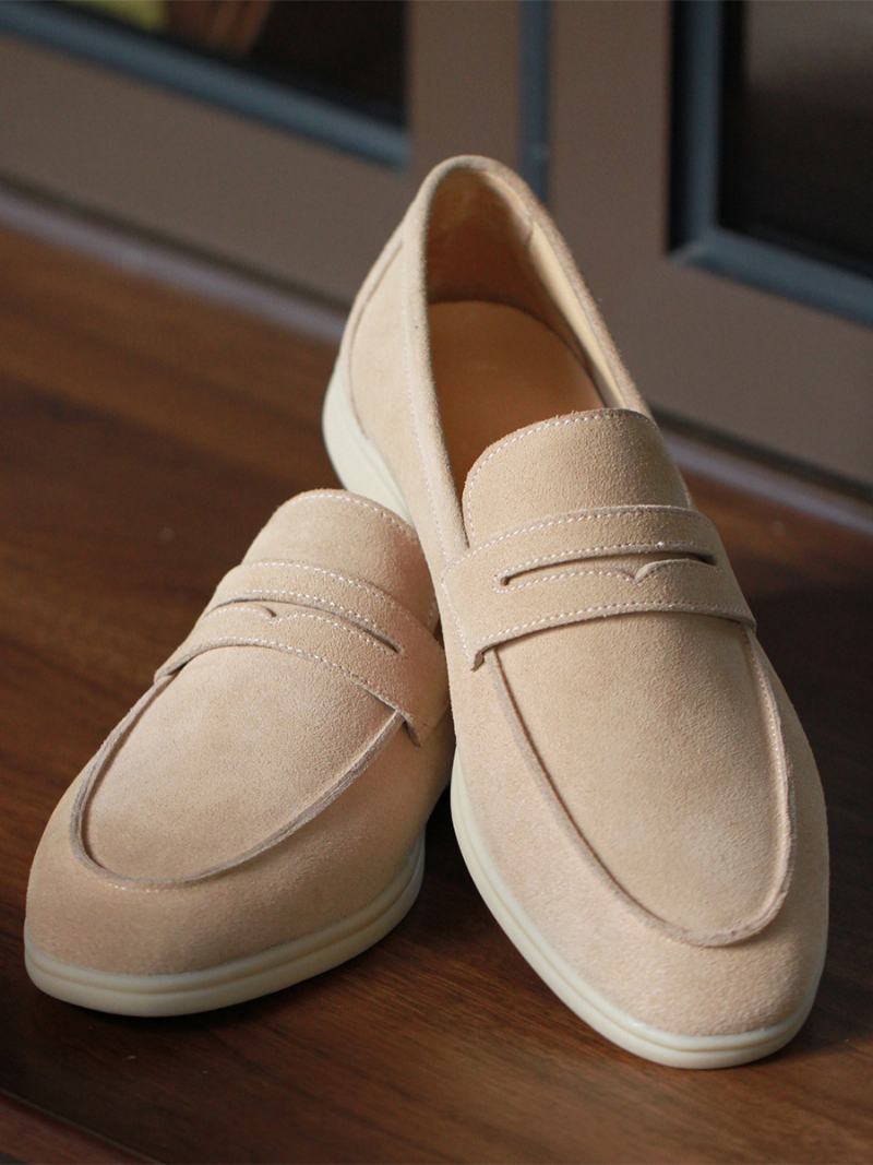 Ανδρικά Παπούτσια Micro Suede Slip On Up Ans Loafer - Ανοιχτό Ανοιχτό Κίτρινο