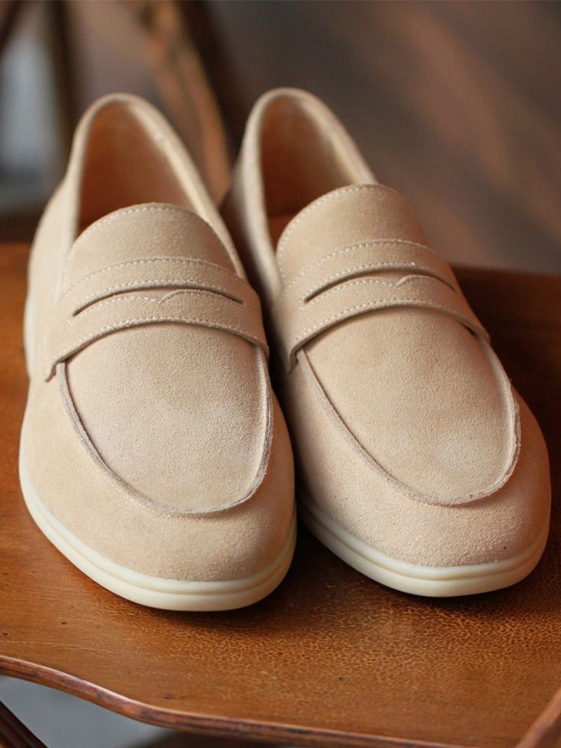 Ανδρικά Παπούτσια Micro Suede Slip On Up Ans Loafer - Ανοιχτό Ανοιχτό Κίτρινο