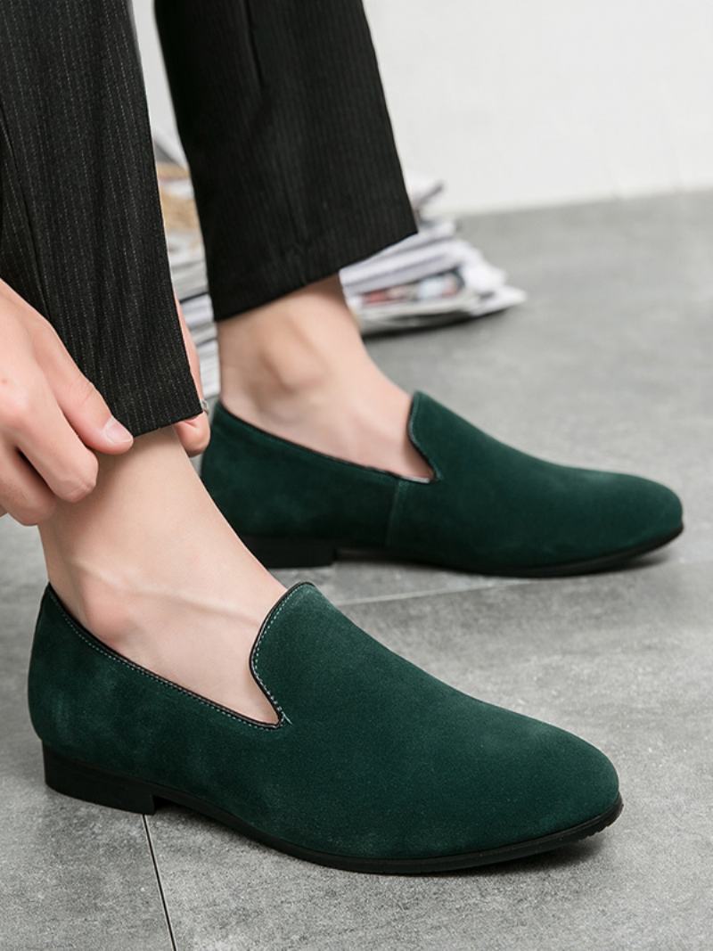 Ανδρικά Παπούτσια Prom Pu Δερμάτινα Slip-on Loafer - Πράσινο