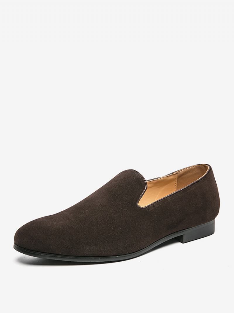 Ανδρικά Παπούτσια Prom Pu Δερμάτινα Slip-on Loafer - Καφέ Καφέ