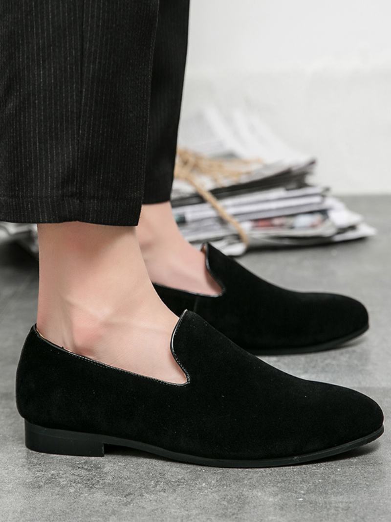 Ανδρικά Παπούτσια Prom Pu Δερμάτινα Slip-on Loafer - Μαύρο