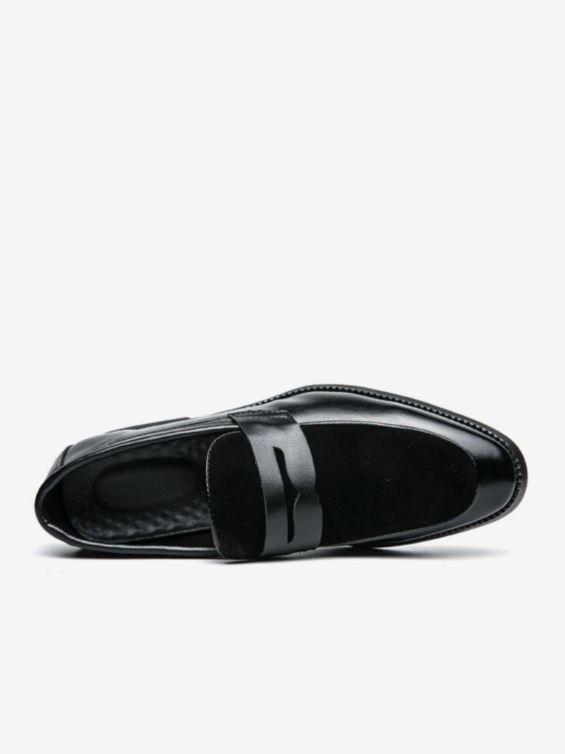 Ανδρικά Παπούτσια Prom Pu Δερμάτινα Slip-on Loafer - Μαύρο