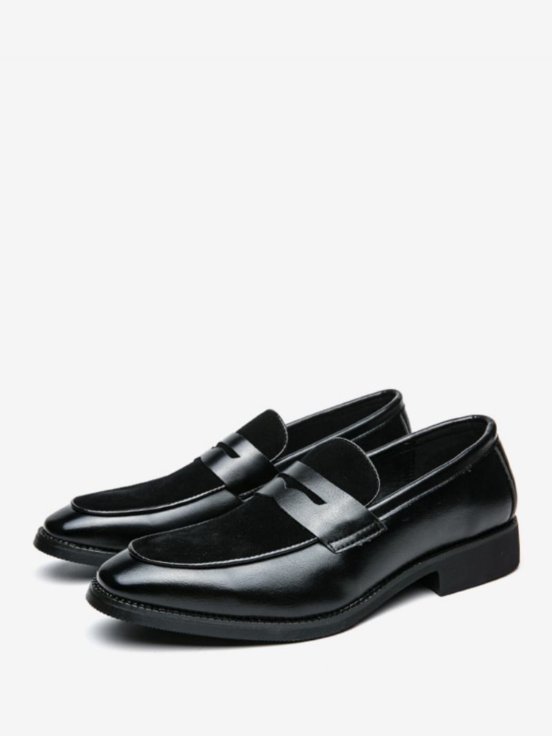 Ανδρικά Παπούτσια Prom Pu Δερμάτινα Slip-on Loafer - Μαύρο