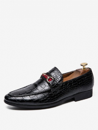 Ανδρικά Παπούτσια Γάμου Loafer Prom Party Γαμήλια Black Lizard Print Slip-on