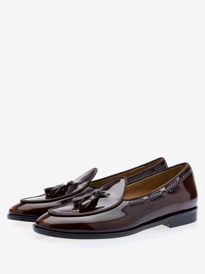 Ανδρικά Παπούτσια Γάμου Με Φούντα Loafer Prom Party Slip On