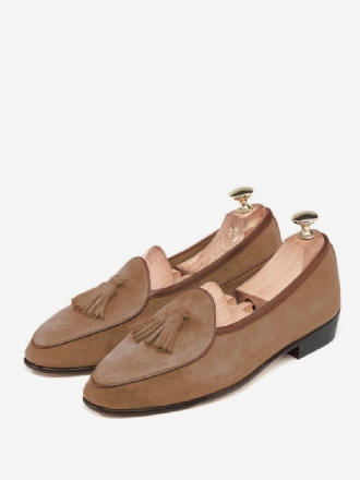 Ανδρικά Παπούτσια Γαμήλιας Loafer Cowhide Slip-on Tassel Prom