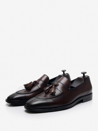 Ανδρικά Παπούτσια Γαμήλιας Loafer Cowhide Slip-on Tassel Prom